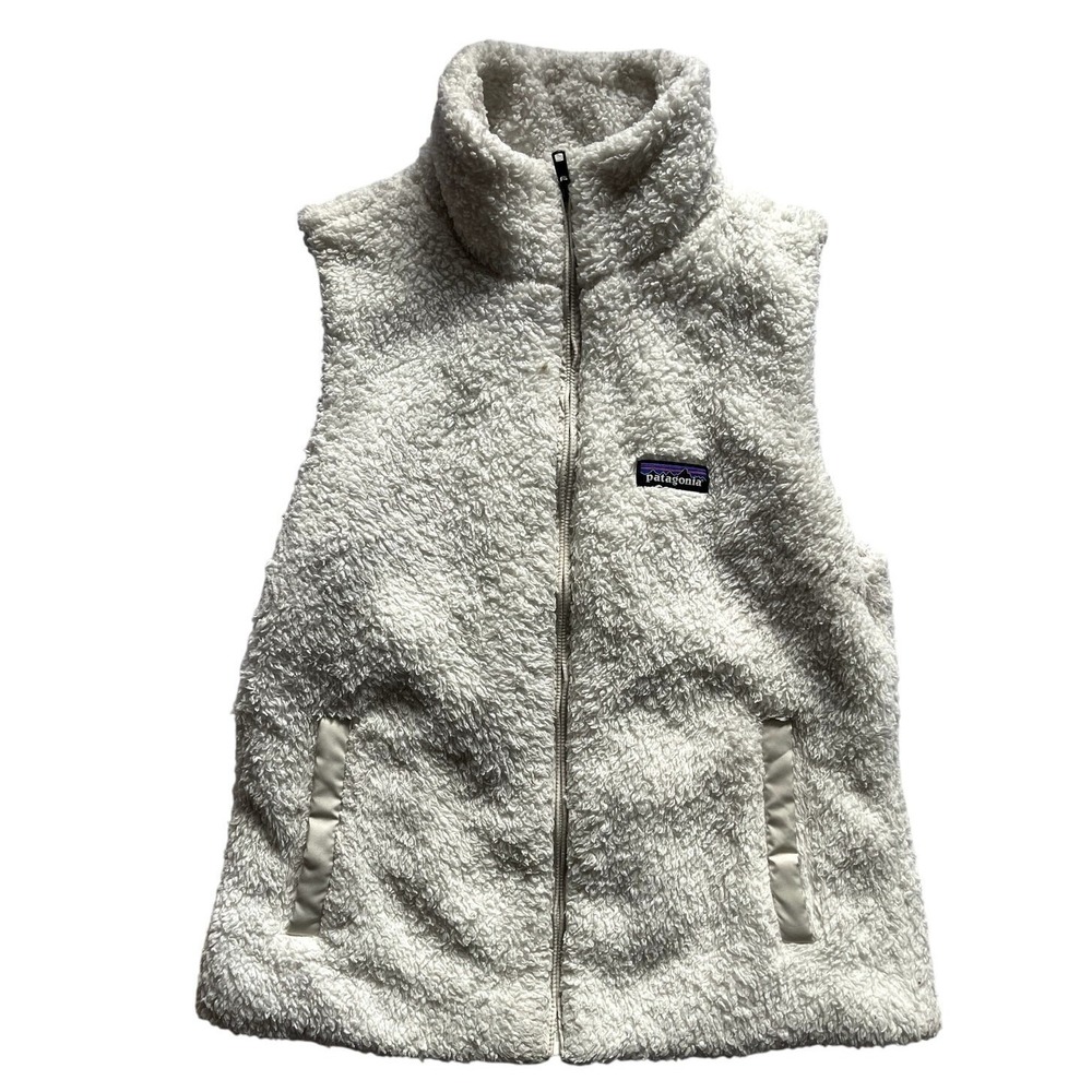 Patagonia Women's Los Gatos Fleece Vest Full Zip Deep‎ Pile White Size M